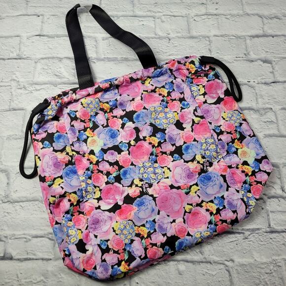 NWT Ganni Recycled Polyester Floral Drawstring Tote - Picture 2 of 16